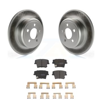 Rear Coated Brake Rotor & Semi-Metallic Pad Kit For Dodge Chrysler 300 Charger Challenger KGF-101308