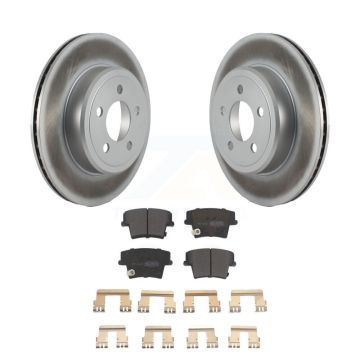 Rear Coated Brake Rotor & Semi-Metallic Pad Kit For Dodge Chrysler 300 Charger Challenger KGF-101309
