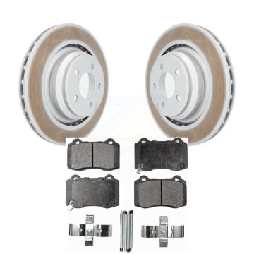 Rear Coated Brake Rotor & Semi-Metallic Pad Kit For Dodge Charger Chrysler 300 Challenger KGF-101311
