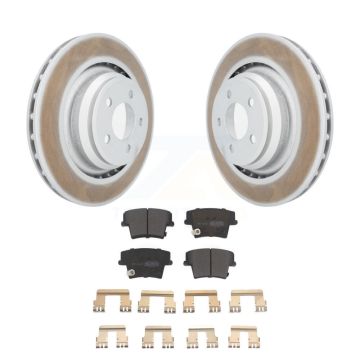 Rear Coat Brake Rotors Semi-Metallic Pad Kit For 15 Dodge Charger R T Scat Pack with 6.4L KGF-101312