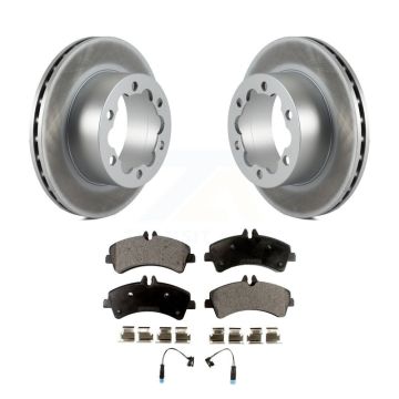 Rear Coat Brake Rotors Semi-Metallic Pad Kit For Sprinter 3500 Mercedes-Benz Dodge 3500XD KGF-101320