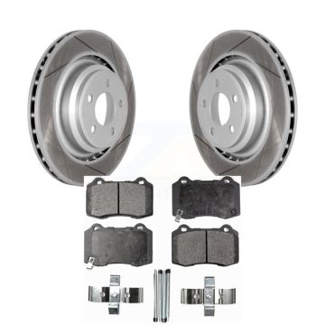 Rear Coated Brake Rotor & Semi-Metallic Pad Kit For Dodge Charger Chrysler 300 Challenger KGF-101326