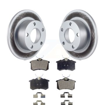 Rear Coated Disc Brake Rotors And Semi-Metallic Pads Kit For Volkswagen Passat Audi A6 KGF-101343