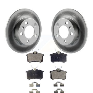 Rear Coated Disc Brake Rotors And Semi-Metallic Pads Kit For 2007-2010 Volkswagen Beetle KGF-101356