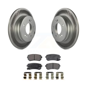 Rear Coated Disc Brake Rotors Semi-Metallic Pad Kit For Hyundai Tucson Sonata Kia Cadenza KGF-101428