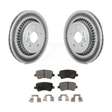 Rear Coated Disc Brake Rotors And Semi-Metallic Pads Kit For 2010-2017 Volvo XC60 KGF-101502