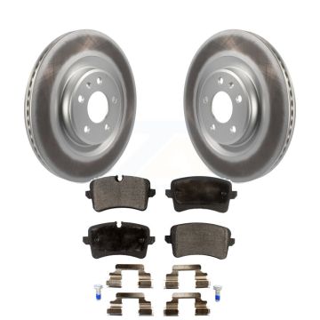 Rear Coat Disc Brake Rotors Semi-Metallic Pad Kit For Audi Porsche Macan A6 Quattro A7 A8 KGF-101518