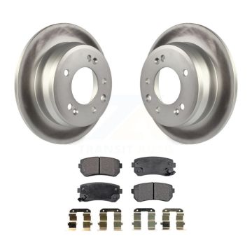 Rear Coat Disc Brake Rotors Semi-Metallic Pad Kit For Hyundai Elantra Tucson Kia Sportage KGF-101519