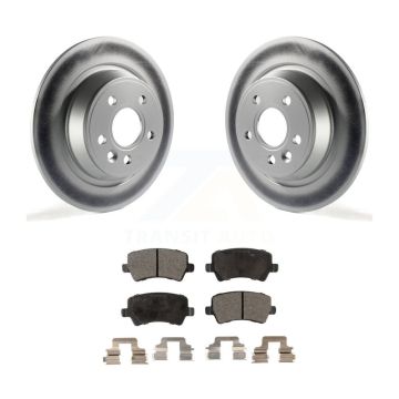 Rear Coated Disc Brake Rotors Semi-Metallic Pad Kit For 2012-2015 Land Rover Range Evoque KGF-101527