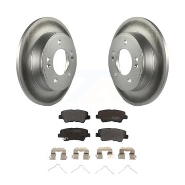 Rear Coated Disc Brake Rotor And Semi-Metallic Pad Kit For Hyundai Elantra Venue Kia Soul KGF-101529