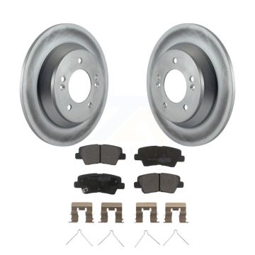 Rear Coated Brake Rotor & Semi-Metallic Pad Kit For Kia Rondo With Electric Parking KGF-101574
