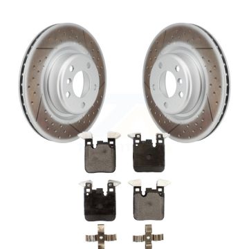 Rear Coat Brake Rotor Semi-Metallic Pad Kit For BMW 320i xDrive 230i 228i 328i M240i 428i KGF-101579