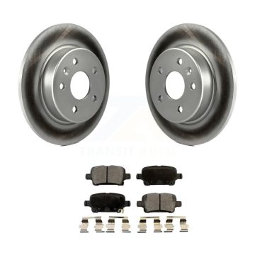 Rear Coated Disc Brake Rotor & Semi-Metallic Pad Kit For Chevrolet Cruze Bolt EV Volt EUV KGF-101580
