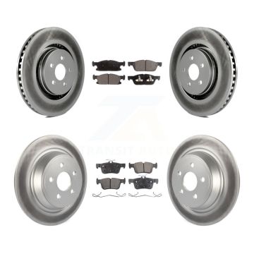 Front Rear Coat Disc Brake Rotor Semi-Metallic Pad Kit For Ford Edge Lincoln Nautilus MKX KGF-101667