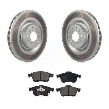 Front Coated Disc Brake Rotors And Semi-Metallic Pads Kit For 2014-2020 Fiat 500L KGF-101679