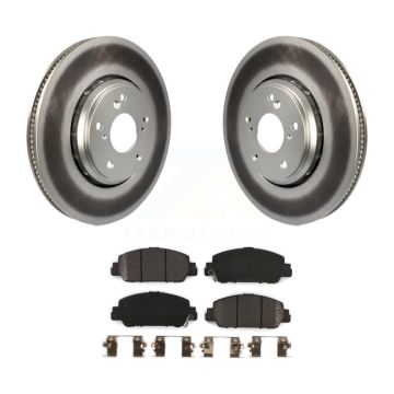 Front Coated Disc Brake Rotors And Semi-Metallic Pads Kit For Honda Accord KGF-101683