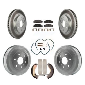 Front Rear Coat Brake Rotor Semi-Metallic Pad Drum Kit (7Pc) For Chevrolet Silverado 1500 KGF-101692