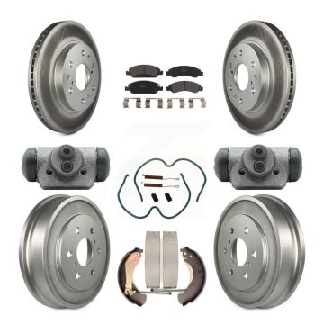 Front Rear Coat Brake Rotor Semi-Metallic Pad Drum Kit (9Pc) For Chevrolet Silverado 1500 KGF-101740