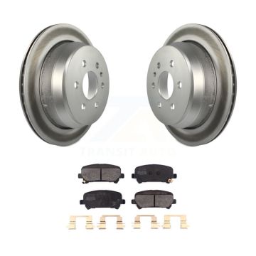 Rear Coated Brake Rotor Semi-Metallic Pad Kit For 2015-2020 Chevrolet Colorado GMC Canyon KGF-101767