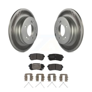 Rear Coated Disc Brake Rotors And Semi-Metallic Pads Kit For Hyundai Sonata Kia Optima KGF-101768