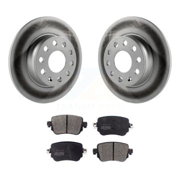 Rear Coated Brake Rotor & Semi-Metallic Pad Kit For Volkswagen Golf SportWagen Passat GTI KGF-101775