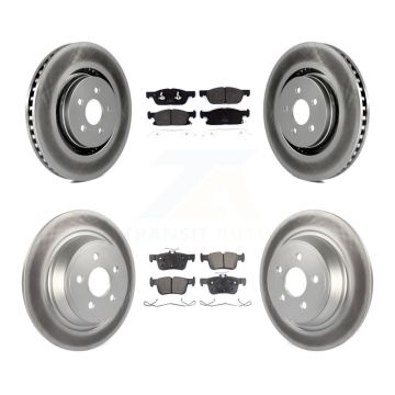 Front Rear Coat Brake Rotor Semi-Metallic Pad Kit For Ford Fusion Lincoln MKZ Continental KGF-101789