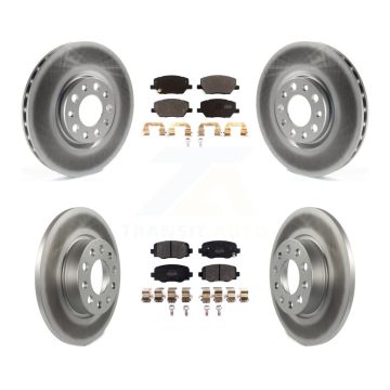 Front Rear Coated Disc Brake Rotors And Semi-Metallic Pad Kit For Jeep Renegade Fiat 500X KGF-101790