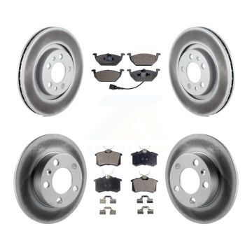 Front Rear Coated Disc Brake Rotors And Semi-Metallic Pads Kit For Volkswagen Beetle KGF-101792