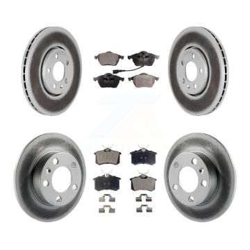 Front Rear Coated Disc Brake Rotors And Semi-Metallic Pads Kit For Volkswagen Beetle KGF-101793