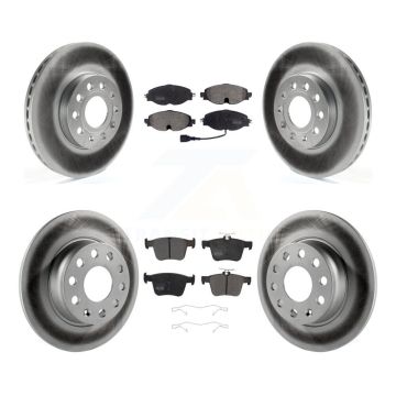 Front Rear Coated Brake Rotor & Semi-Metallic Pad Kit For Volkswagen Taos Audi A3 Quattro KGF-101802