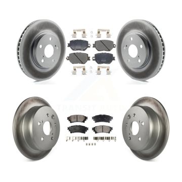 Front Rear Coated Disc Brake Rotors And Semi-Metallic Pads Kit For Lexus IS250 KGF-101806