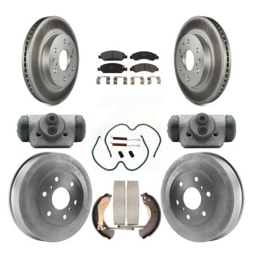 Front Rear Coat Brake Rotor Semi-Metallic Pad Drum Kit (9Pc) For Chevrolet Silverado 1500 KGF-101830