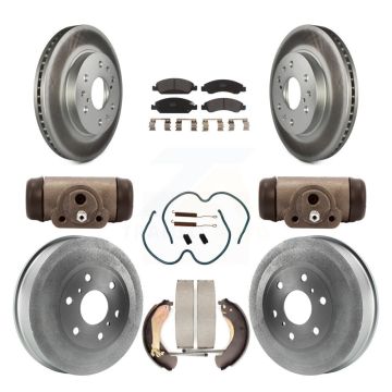 Front Rear Coat Brake Rotor Semi-Metallic Pad Drum Kit (9Pc) For Chevrolet Silverado 1500 KGF-101831
