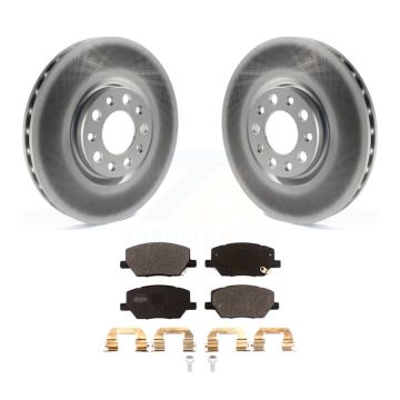 Front Coated Disc Brake Rotor & Semi-Metallic Pad Kit For Jeep Compass Renegade Fiat 500X KGF-101845