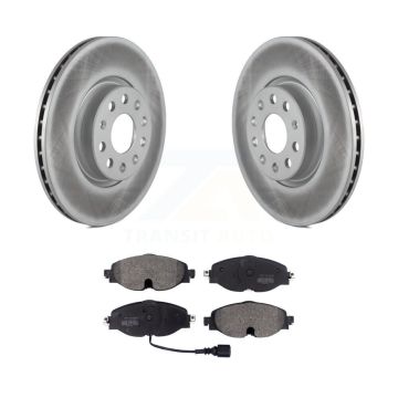 Front Coated Brake Rotor Semi-Metallic Pad Kit For Volkswagen Golf Taos Audi GTI Jetta A3 KGF-101849