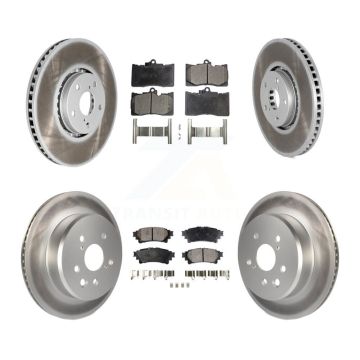Front Rear Coat Disc Brake Rotor Semi-Metallic Pad Kit (6Pc) For Lexus IS350 IS300 IS200t KGF-101859