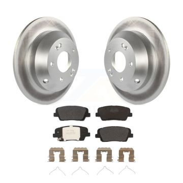Rear Coated Brake Rotor & Semi-Metallic Pad Kit For Kia Sorento With Red Painted Calipers KGF-101871