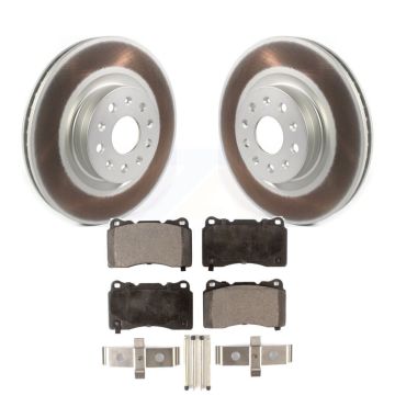 Front Coated Disc Brake Rotors And Semi-Metallic Pads Kit For Cadillac CTS CT6 KGF-101877