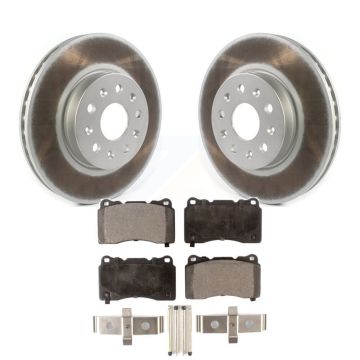 Front Coated Disc Brake Rotor Semi-Metallic Pad Kit For Chevrolet Camaro Cadillac CTS CT6 KGF-101880