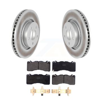 Front Coat Brake Rotors Semi-Metallic Pad Kit For 2015 Ford Mustang V6 With Brembo Brakes KGF-101888