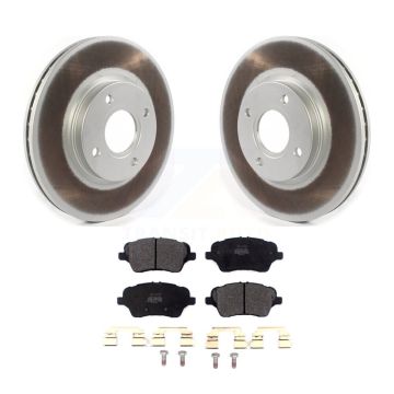 Front Coated Disc Brake Rotors And Semi-Metallic Pads Kit For 2014-2019 Ford Fiesta ST KGF-101890