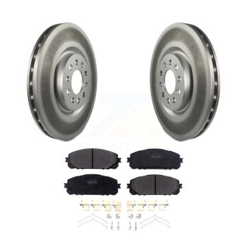 Front Coated Brake Rotor Semi-Metallic Pad Kit For Jeep Cherokee With Dual Piston Caliper KGF-101893