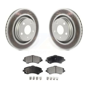 Front Coated Disc Brake Rotors And Semi-Metallic Pads Kit For Jeep Wrangler JK KGF-101895