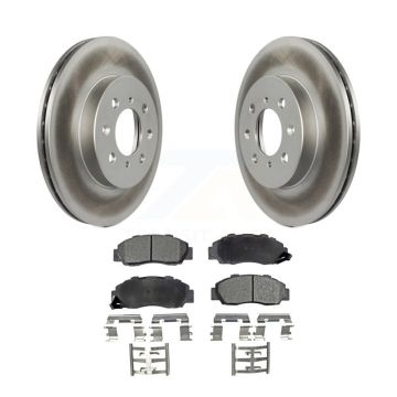Front Coated Disc Brake Rotors And Semi-Metallic Pad Kit For 1992-1993 Acura Integra GS-R KGF-101896