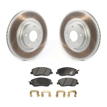 Front Coated Disc Brake Rotors And Semi-Metallic Pads Kit For 2012 Hyundai Genesis 3.8L KGF-101902