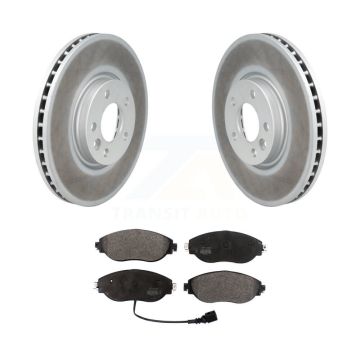 Front Coated Disc Brake Rotors And Semi-Metallic Pads Kit For Volkswagen CC AWD KGF-101905