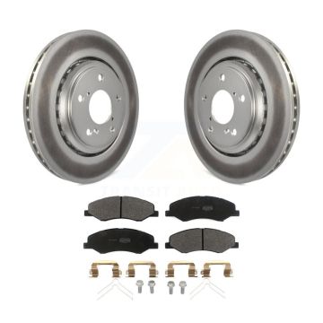 Front Coated Disc Brake Rotors And Semi-Metallic Pads Kit For 2018-2023 Honda Odyssey KGF-101909