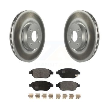 Front Coated Brake Rotors Semi-Metallic Pad Kit For Fiat 500 Turbocharged with GAS engine KGF-101910
