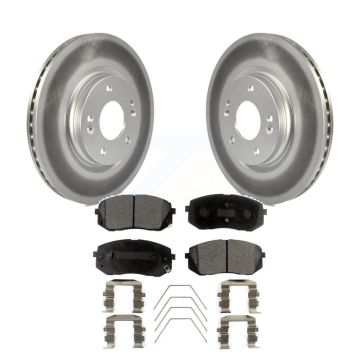 Front Coat Brake Rotor Semi-Metallic Pad Kit For Hyundai Kona Kia Seltos Forte Elantra GT KGF-101913