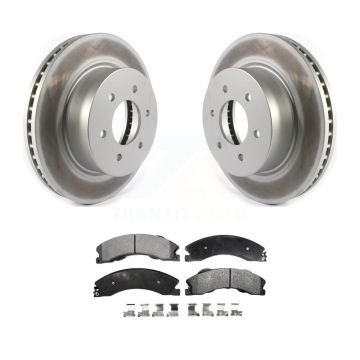 Front Coated Disc Brake Rotors And Semi-Metallic Pads Kit For 2016-2024 Nissan TITAN XD KGF-101915